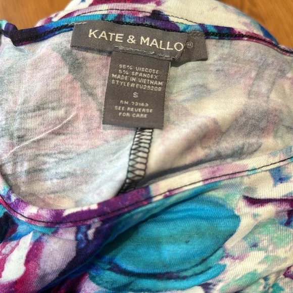 new in bag Kate & Mallory turquoise floral tunic style shirt - Picture 2 of 4